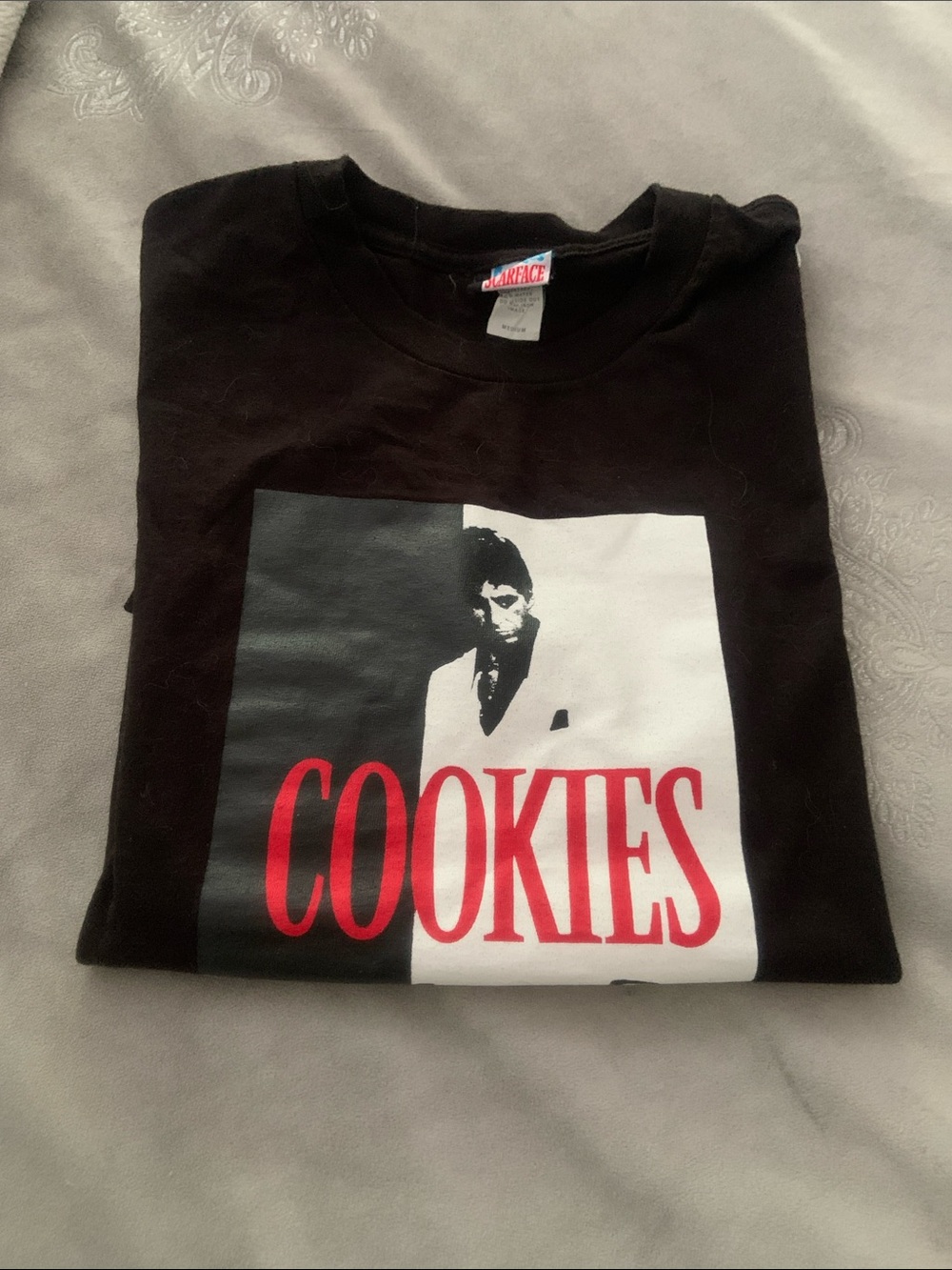 Cookies Black Graphic Tee with Red Logo